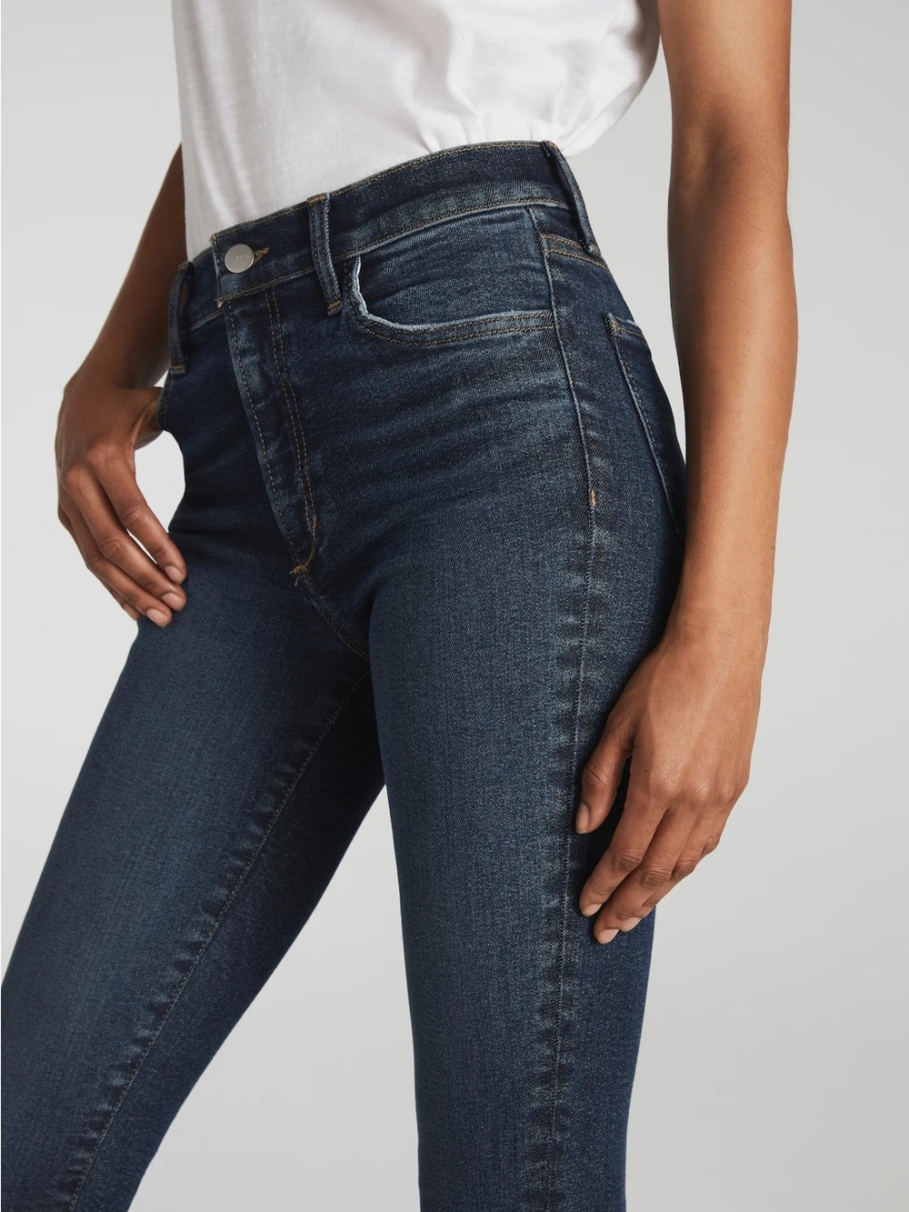 Joe's Jeans $198 Charlie Dark Blue High-Rise Skinny Jeans - Picture 4 of 16